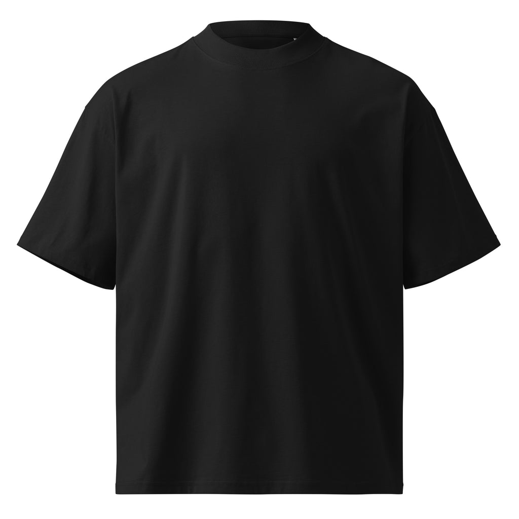 Quiéreme t-shirt oversized unisex - vista frontal algodón orgánico negro