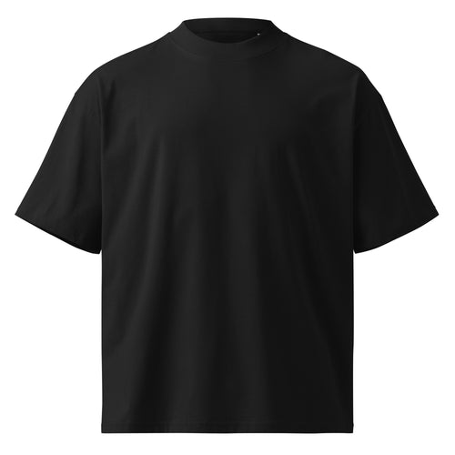 Quiéreme t-shirt oversized unisex - vista frontal algodón orgánico negro